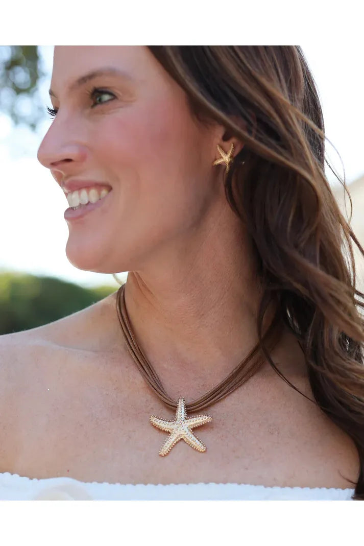 Lancaster Starfish Cord Necklace