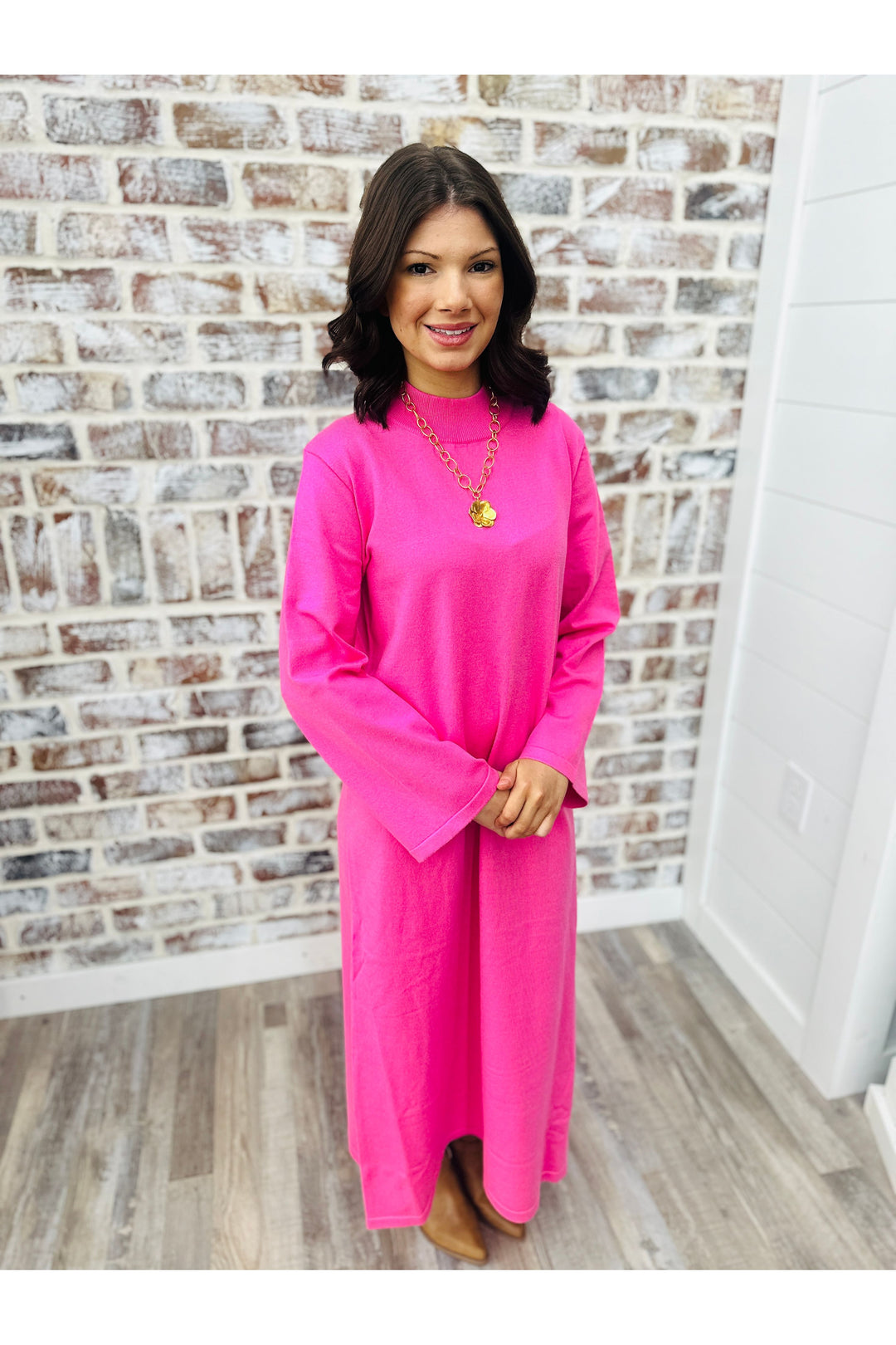 Barbie Pink Midi Dress