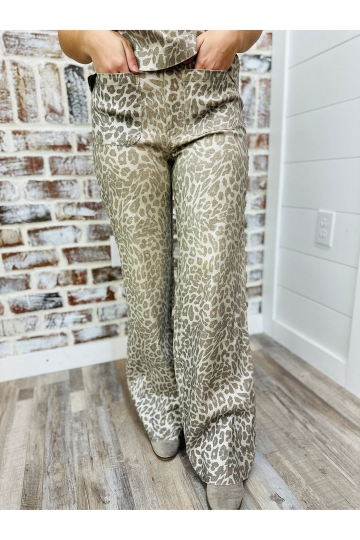 Metallic Cheetah Pants