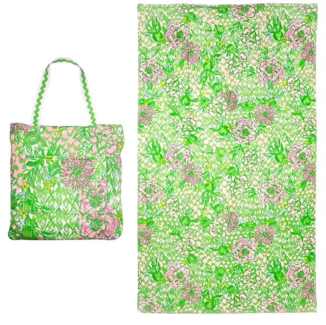 Lily Pulitzer Towel Tote - Lime Feeling Good