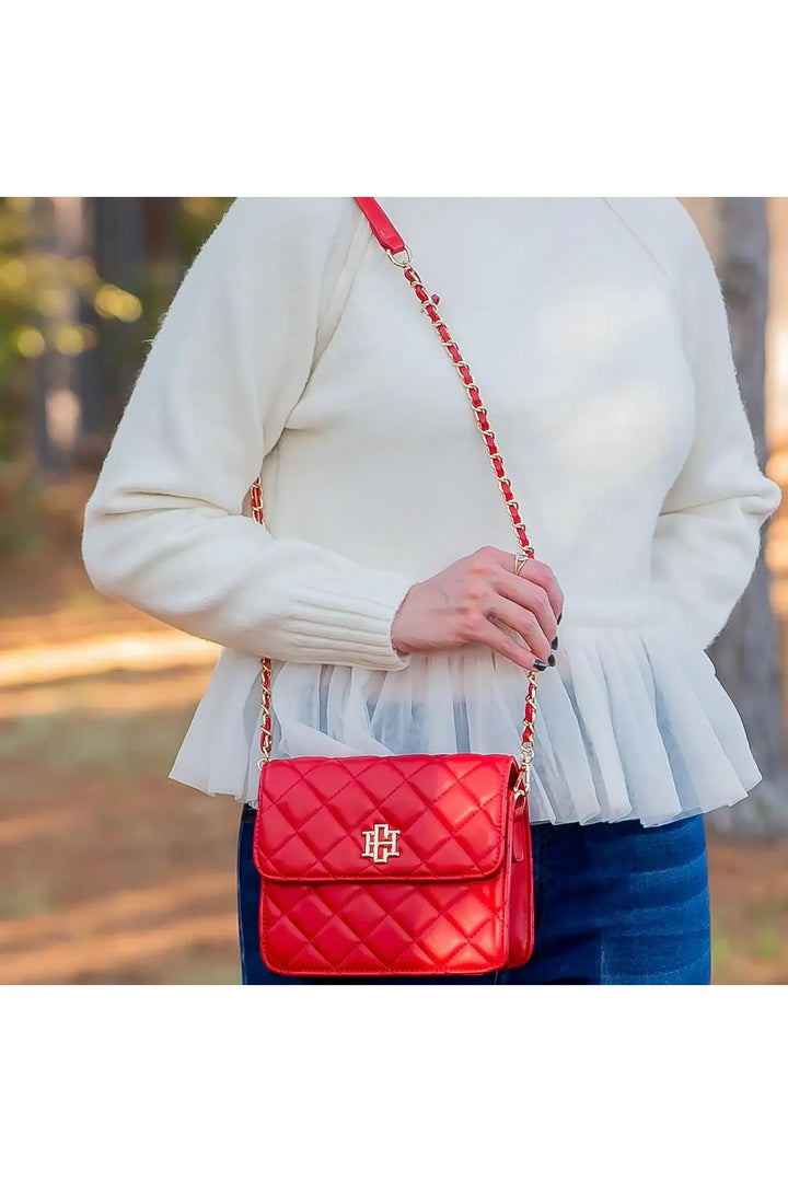 Evelyn Crossbody Red Sq