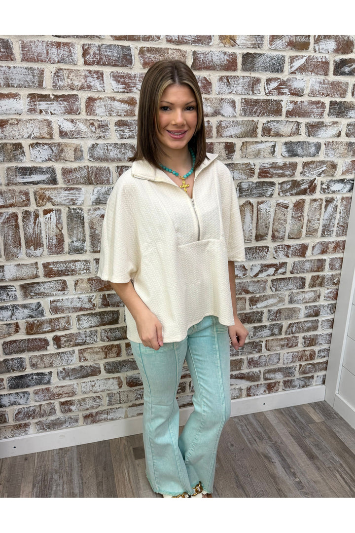 Mint~ High Rise Seam Bootcut Jeans