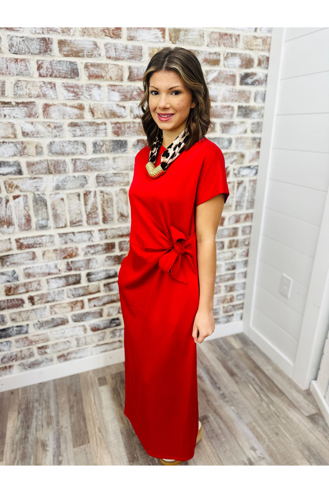Knot Red Hot Dress
