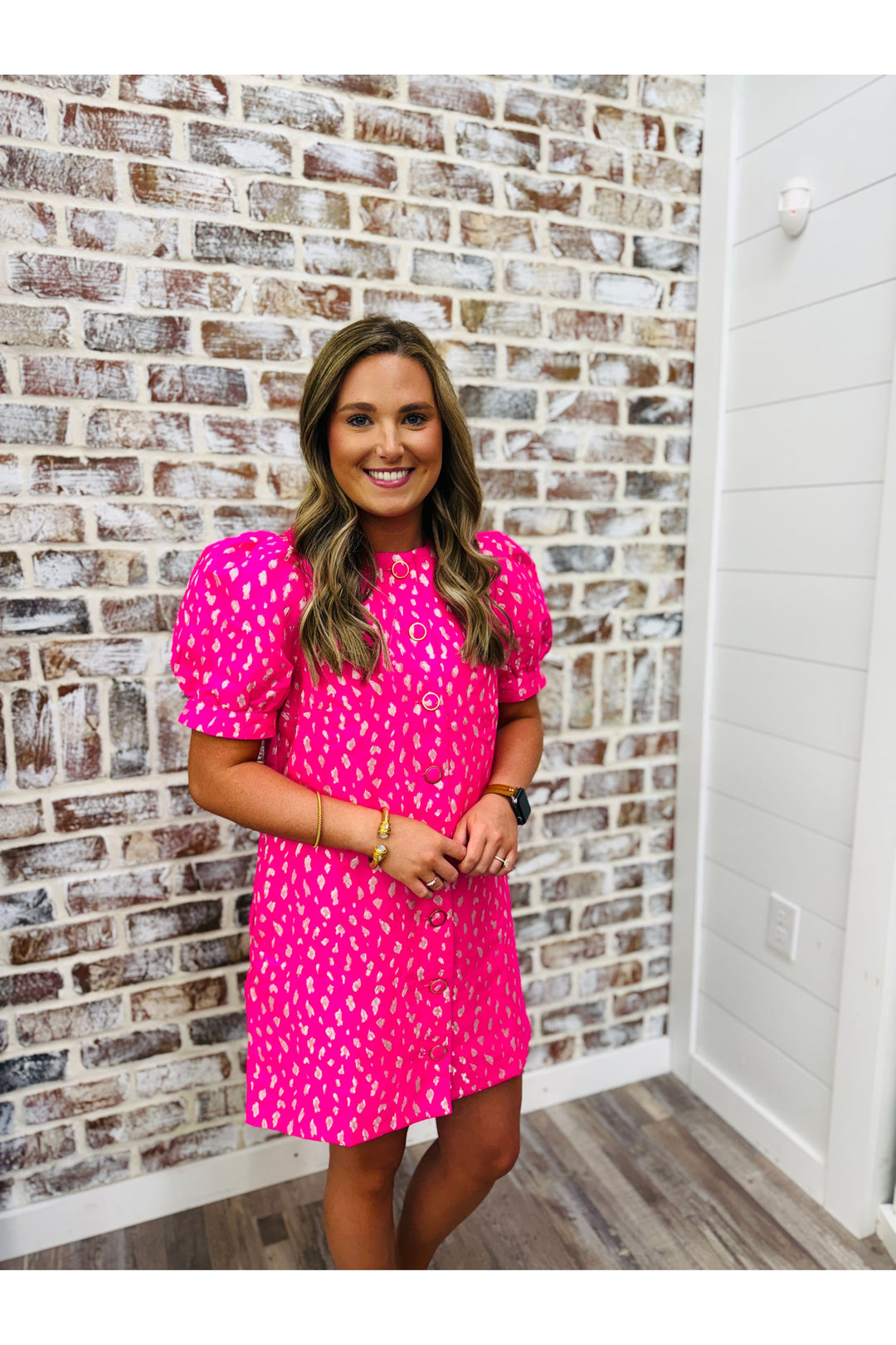 Hot Pink Confetti Dress