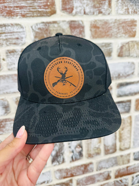 Southern Sportsman Black Camo Patch Hat