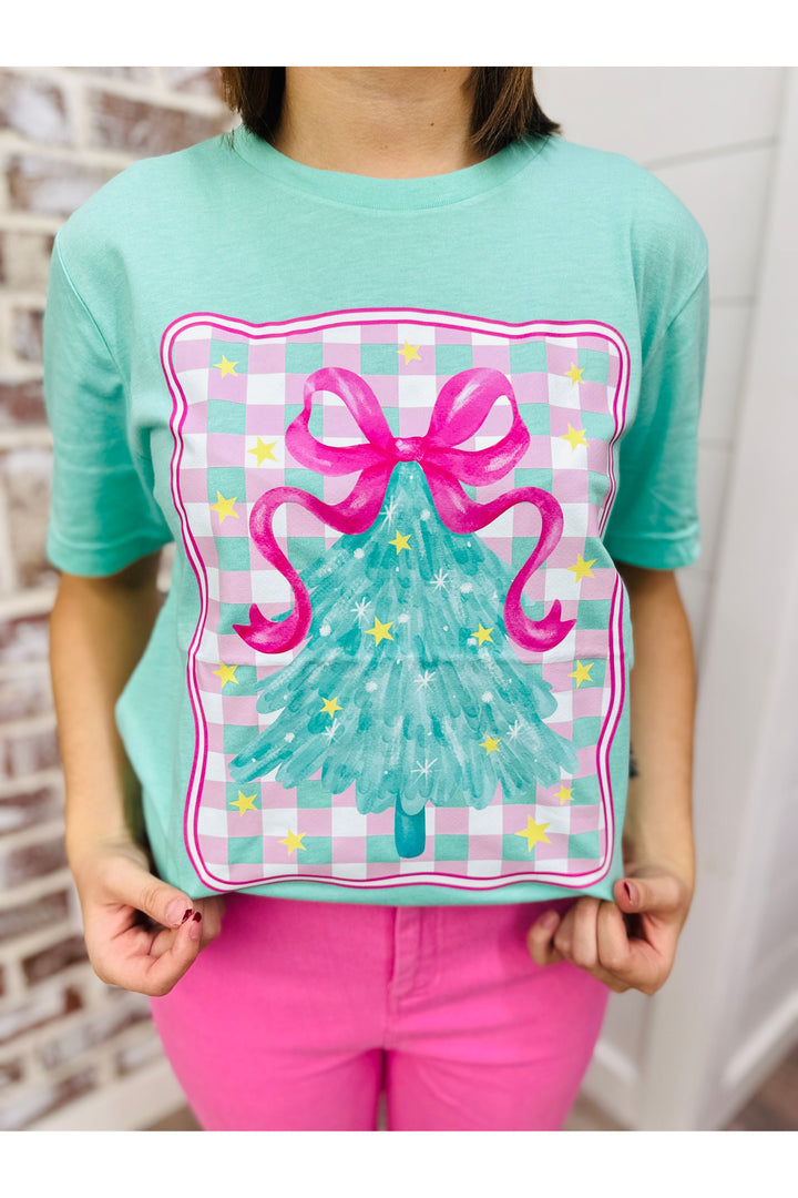 Preppy Christmas Tree Tee