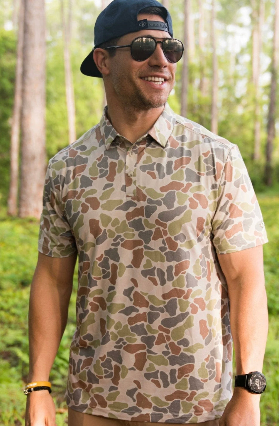 Burlebo Driftwood Camo Performance Polo