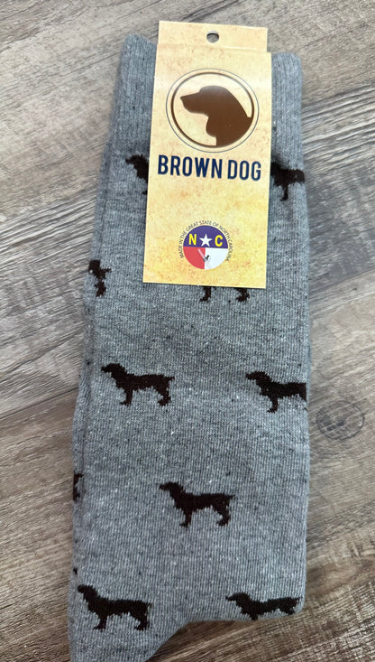 Brown Dog Dress Socks