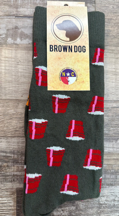 Brown Dog Dress Socks