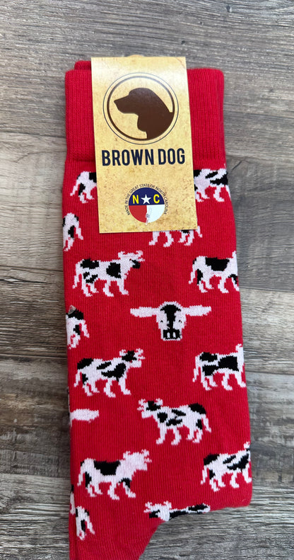 Brown Dog Dress Socks