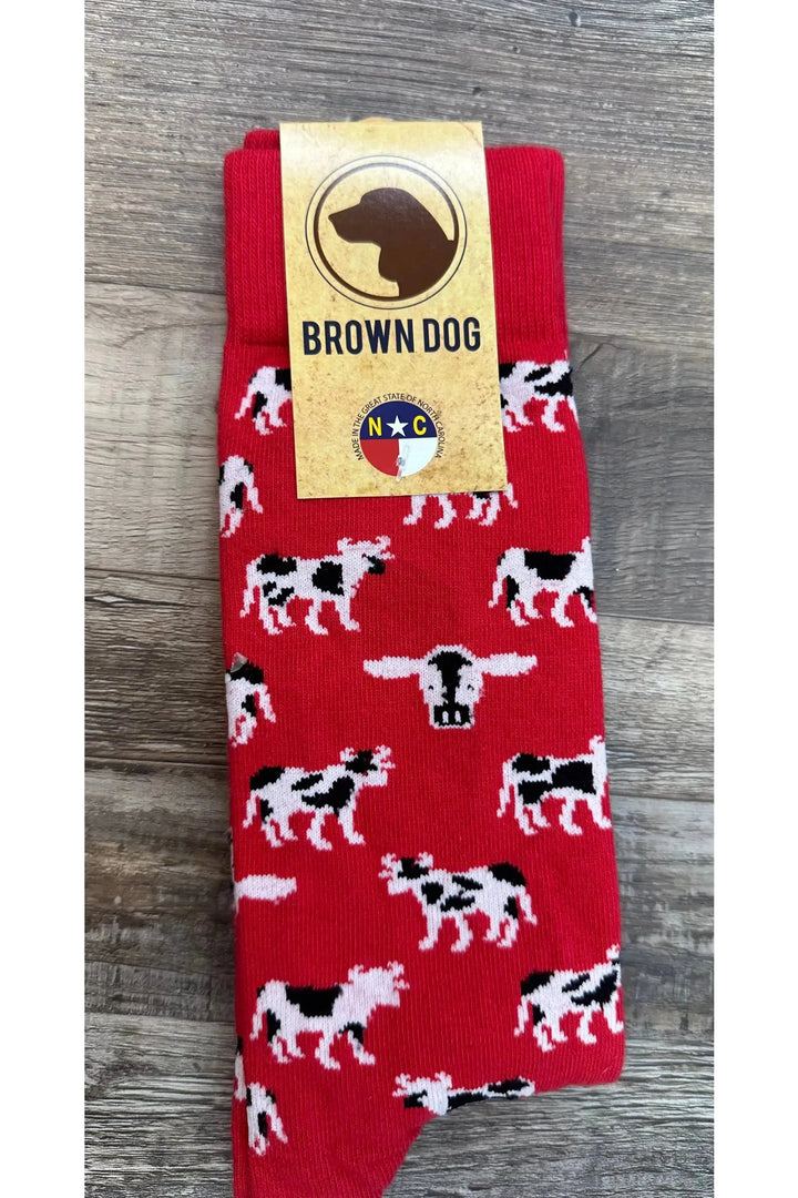 Brown Dog Dress Socks