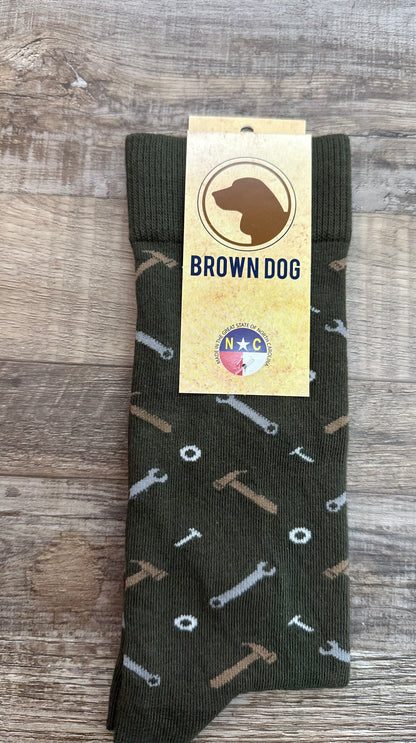 Brown Dog Dress Socks