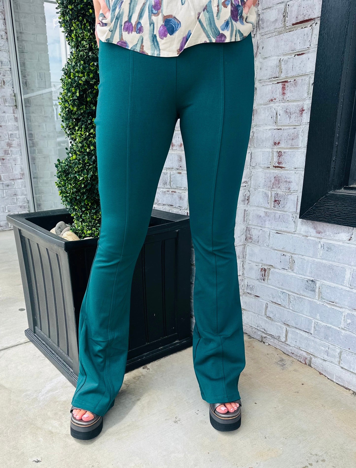 Hunter Green ~Magic High Waisted Kick Flare Pant