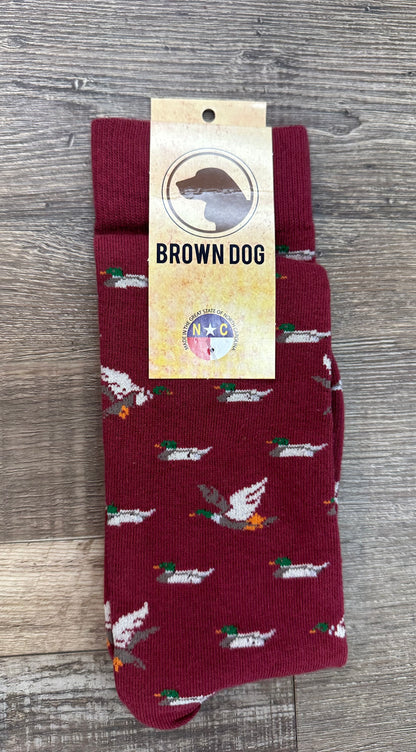 Brown Dog Dress Socks