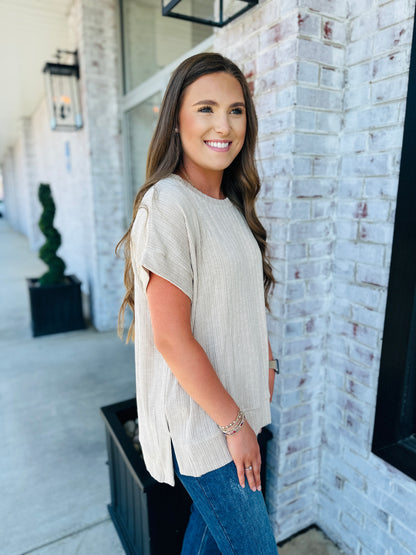 Taupe Knit Top