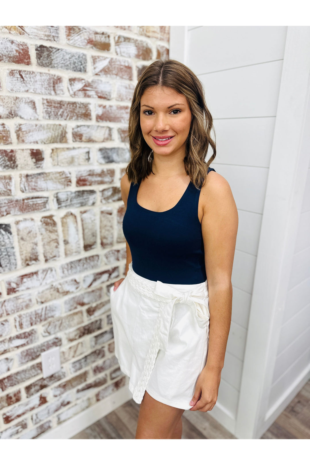 Navy Butter Sleeveless Bodysuit {All Sales Final}