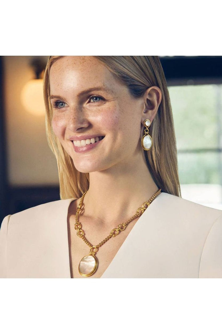 Julie Vos ~ Saratoga Statement Necklace ~ Mother of Pearl