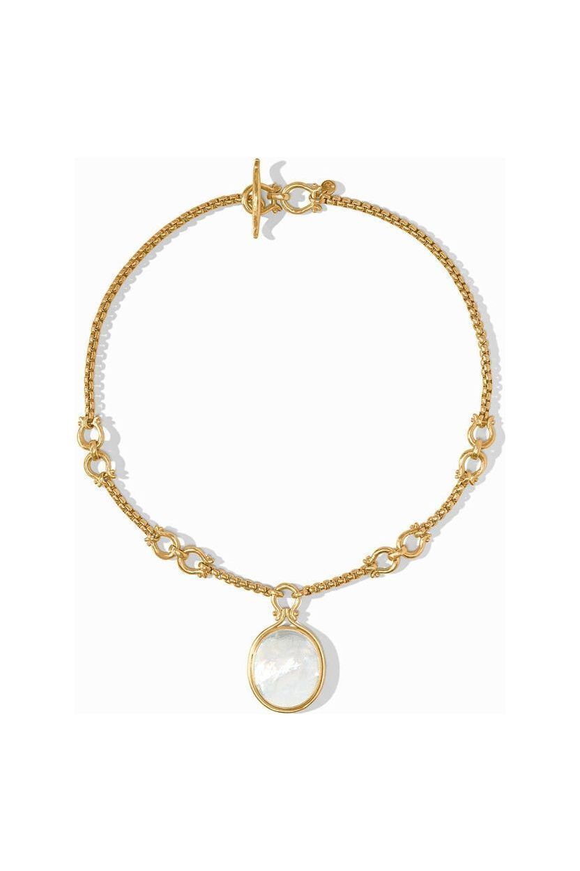 Julie Vos ~ Saratoga Statement Necklace ~ Mother of Pearl