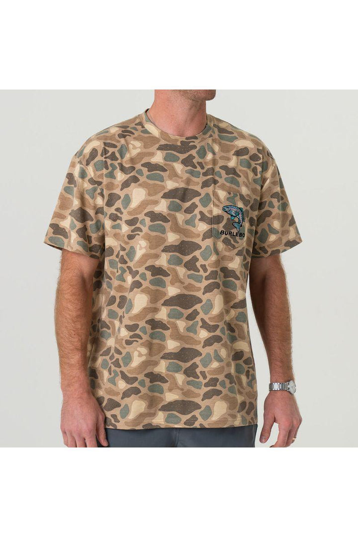 Burlebo | SS Pintail Camo - Jumping Trout Pocket Tee