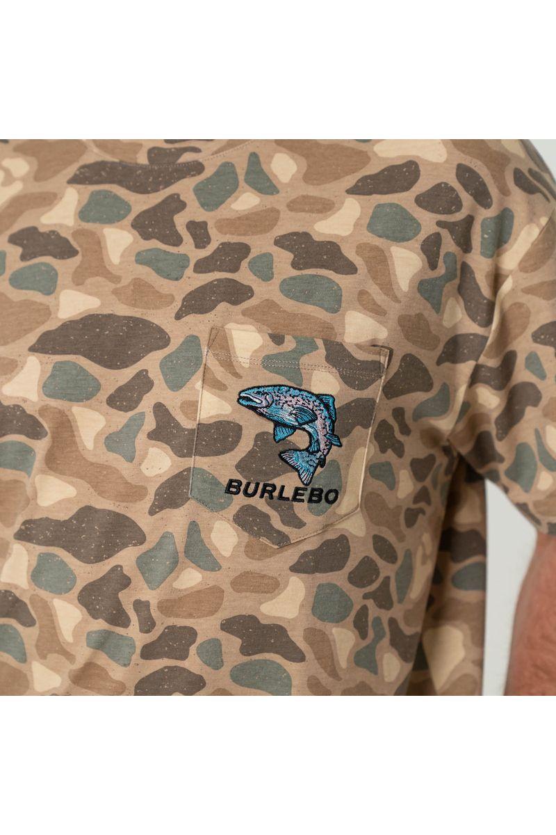 Burlebo | SS Pintail Camo - Jumping Trout Pocket Tee
