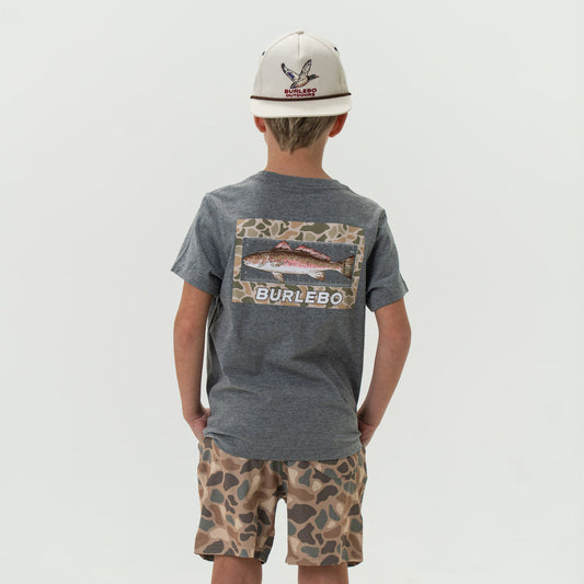 Burlebo | Youth Tee - Keeper Redfish Dark Heather Grey