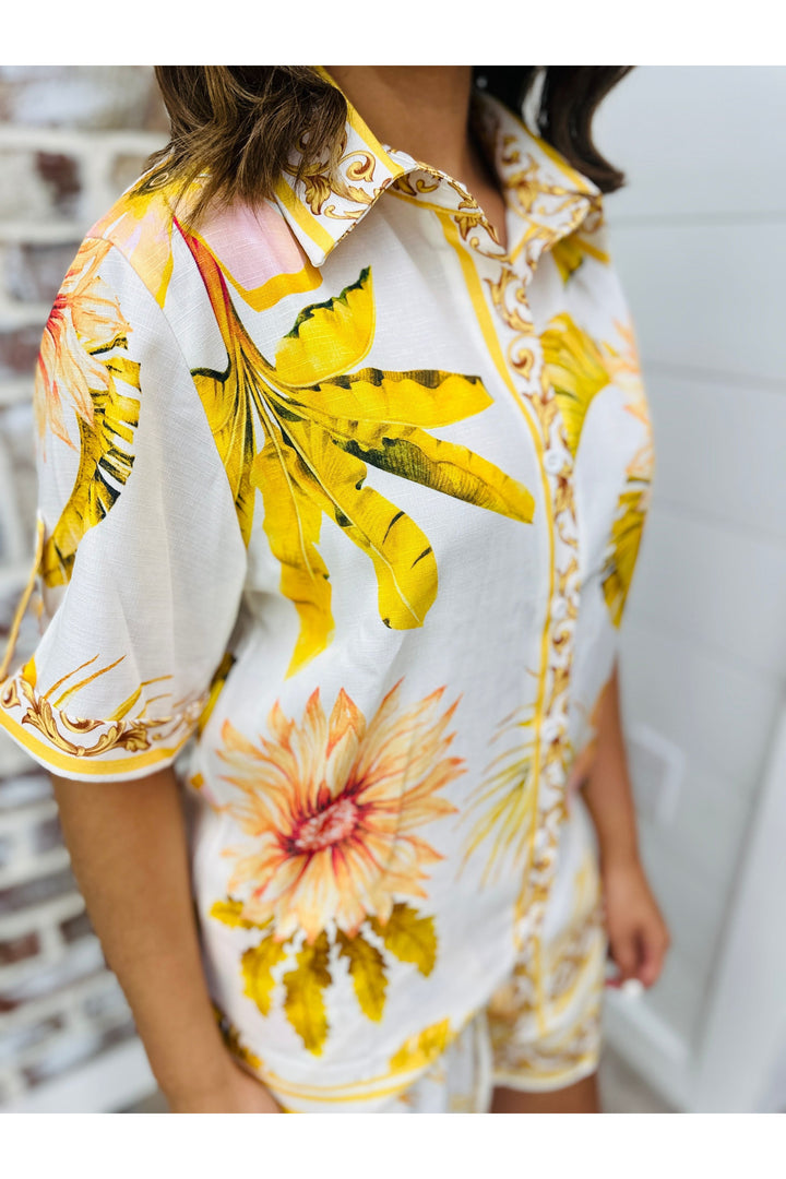 Yellow Floral Resort Set