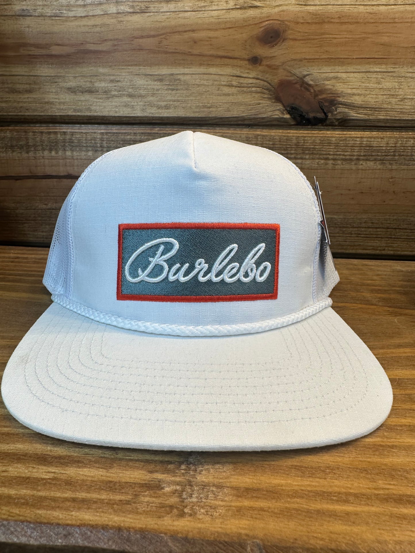 Burlebo Cap White Mesh Back Logo