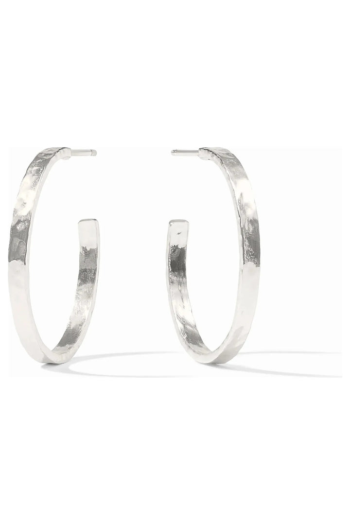 Julie Vos | Crescent Hoop - M Silver