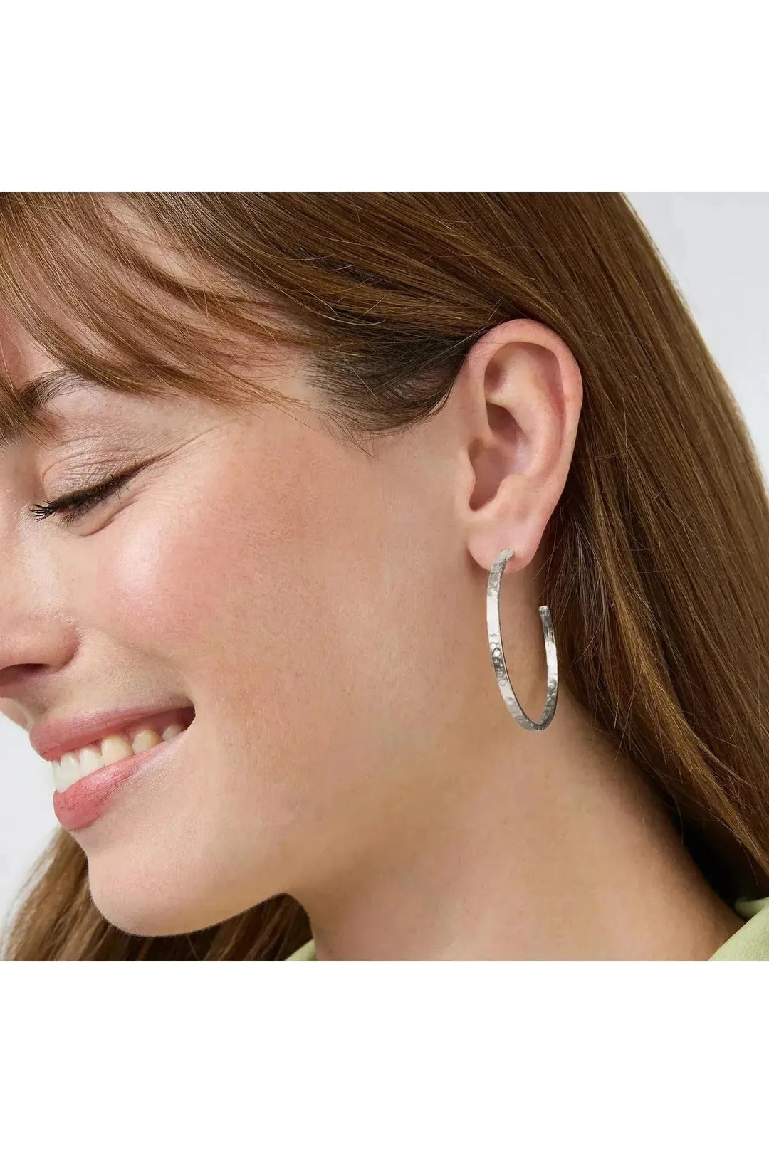 Julie Vos | Crescent Hoop - M Silver