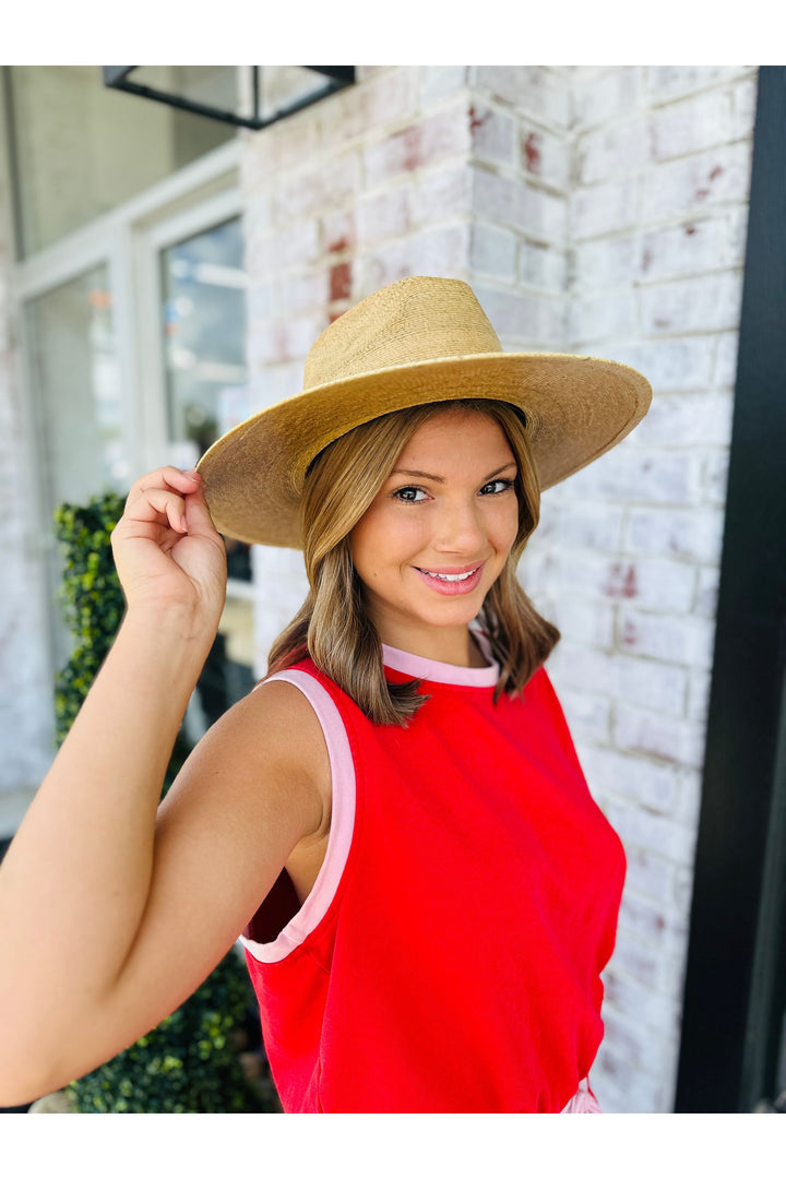 Tipsy Threads ~ Natural Palm Cabo Solid Braid Hat