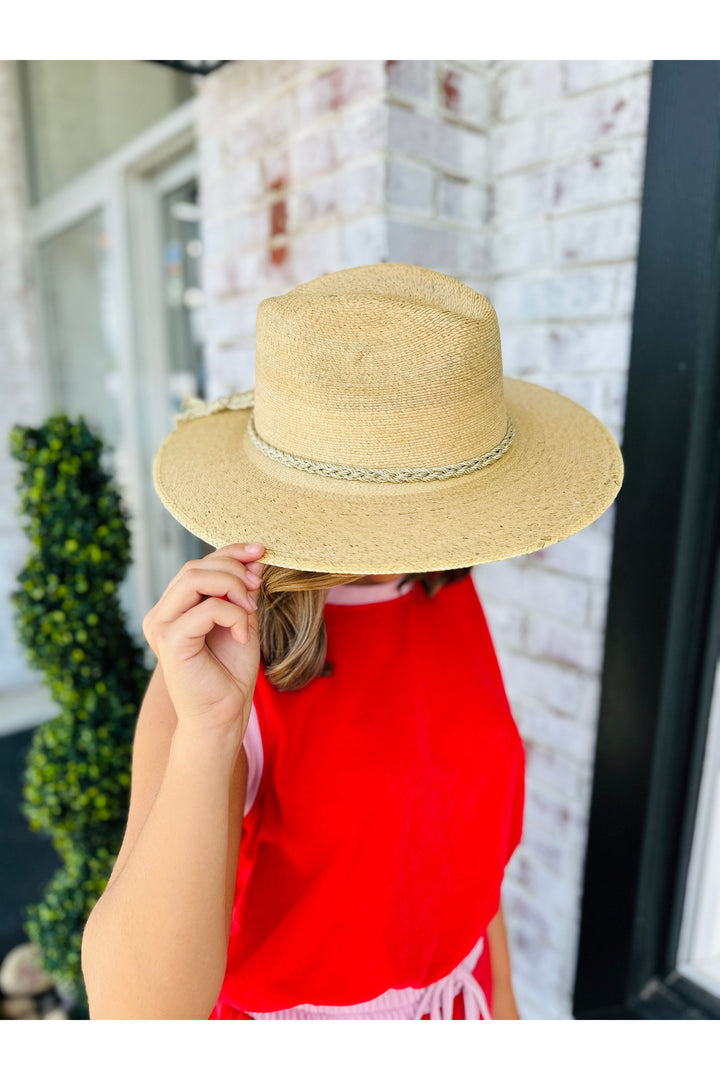 Tipsy Threads ~ Natural Palm Cabo Solid Braid Hat
