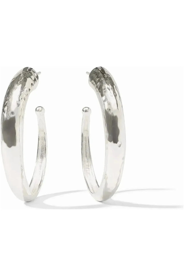 Julie Vos | Hammered Hoop - Silver Large