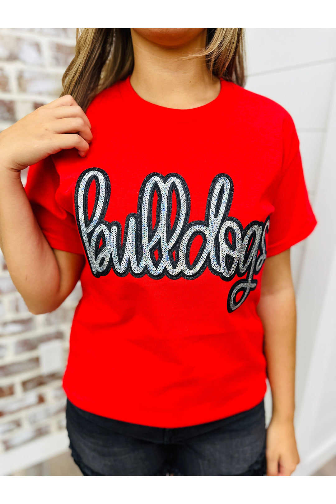 Sequin Bulldogs Tee