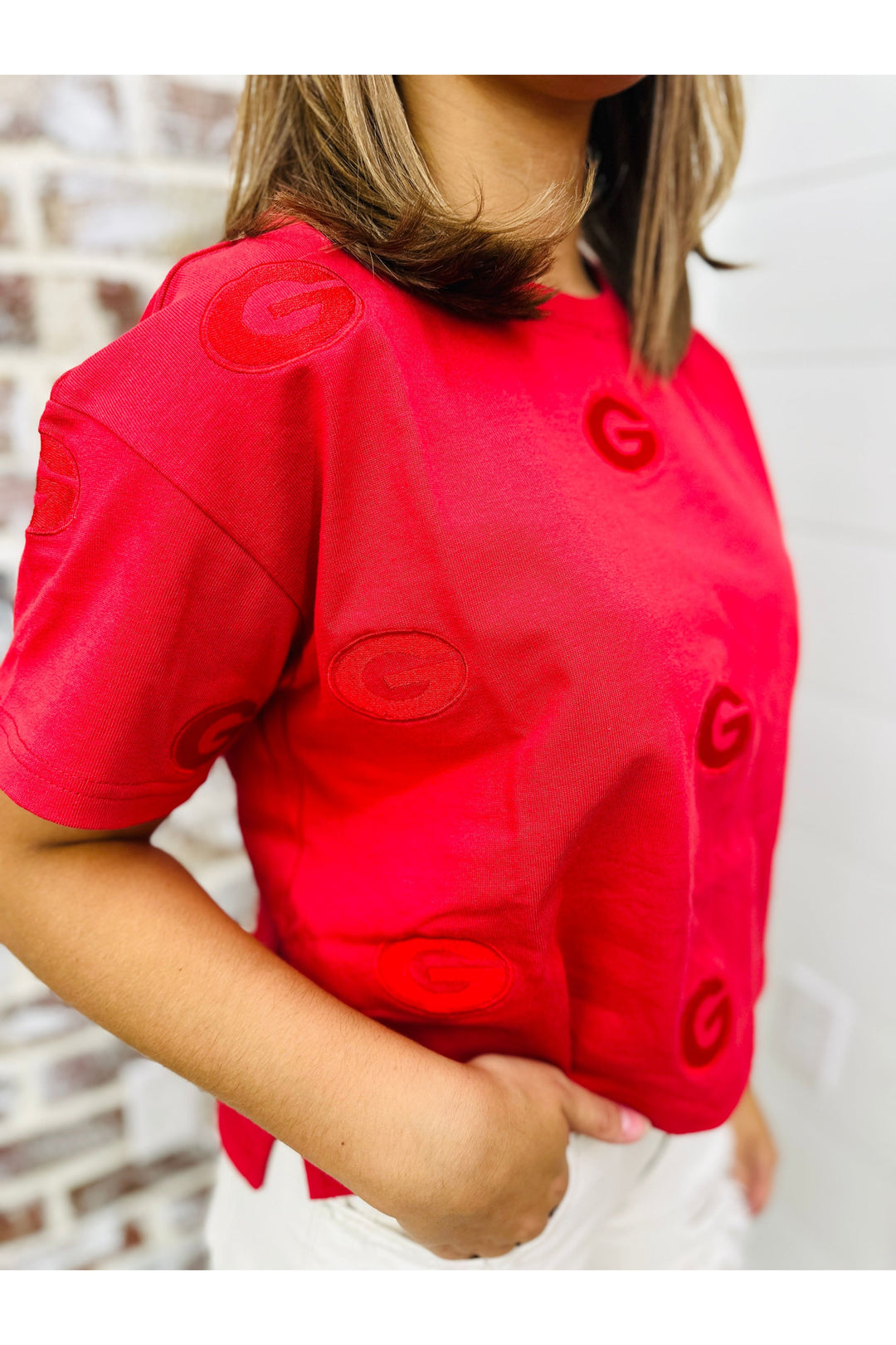 UGA Red Letter Top