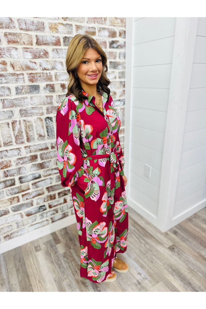 Mary Square | Ava Center Stage Plum Maxi Dress