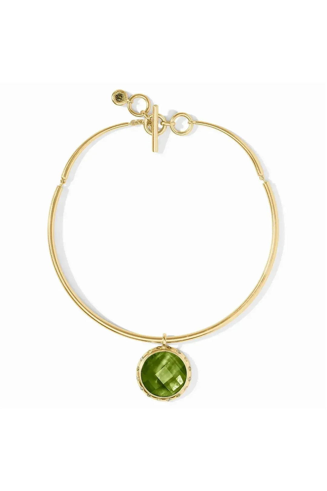 Julie Vos | Rainbow Statement Necklace - Iridescent Palmetto Green
