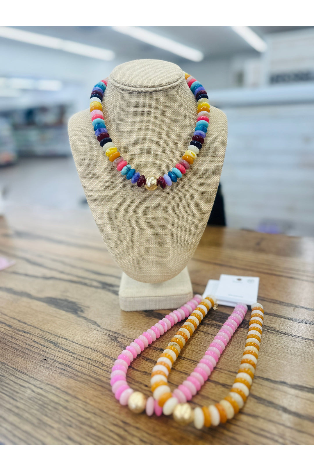 Multi colored beaded necklace 