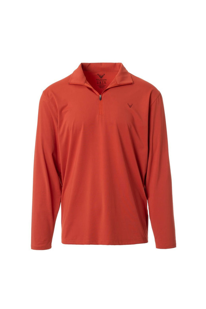 WILDGAME Sierra Light Weight Quarter Zip - Burnt Orange
