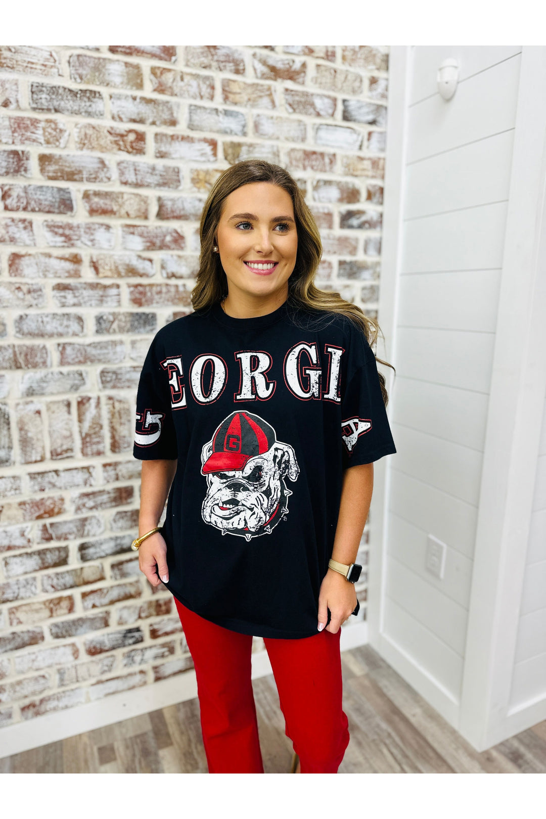 GEORGIA SPLIT OVERSIZED BAND TEE