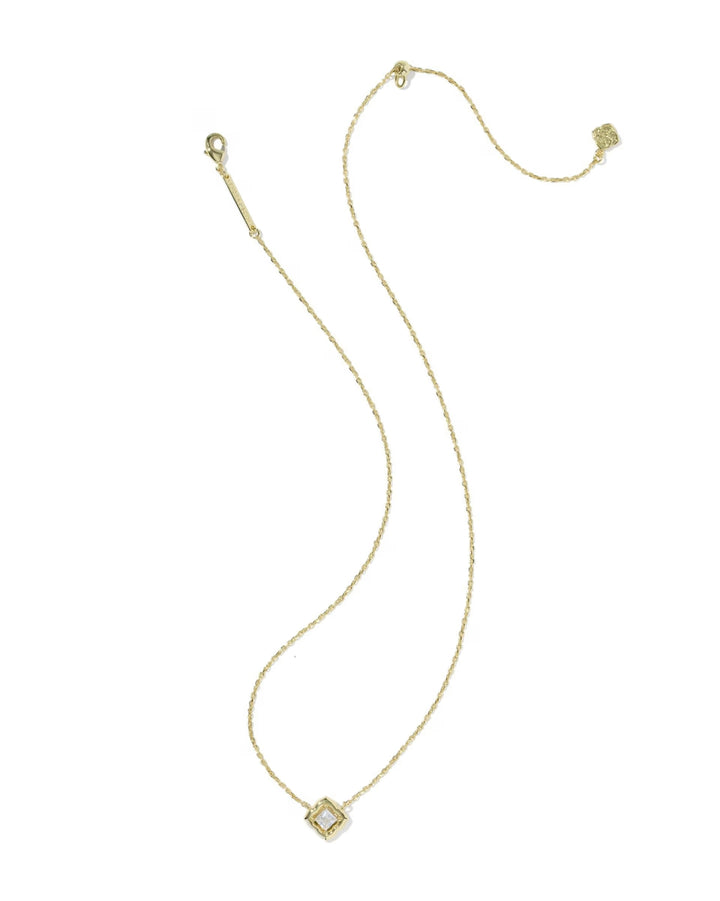 Kendra Scott | Mallory Crystal Gold Short Pendant Necklace